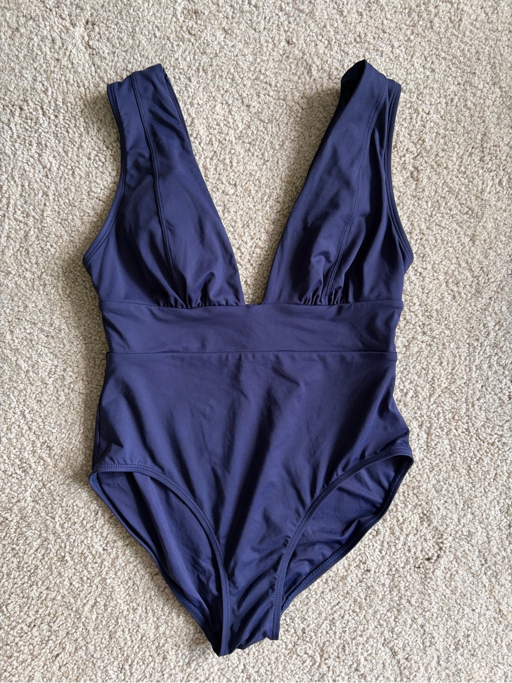 Andie swim navy blue one piece bathing suit beach summer swim suit size small
